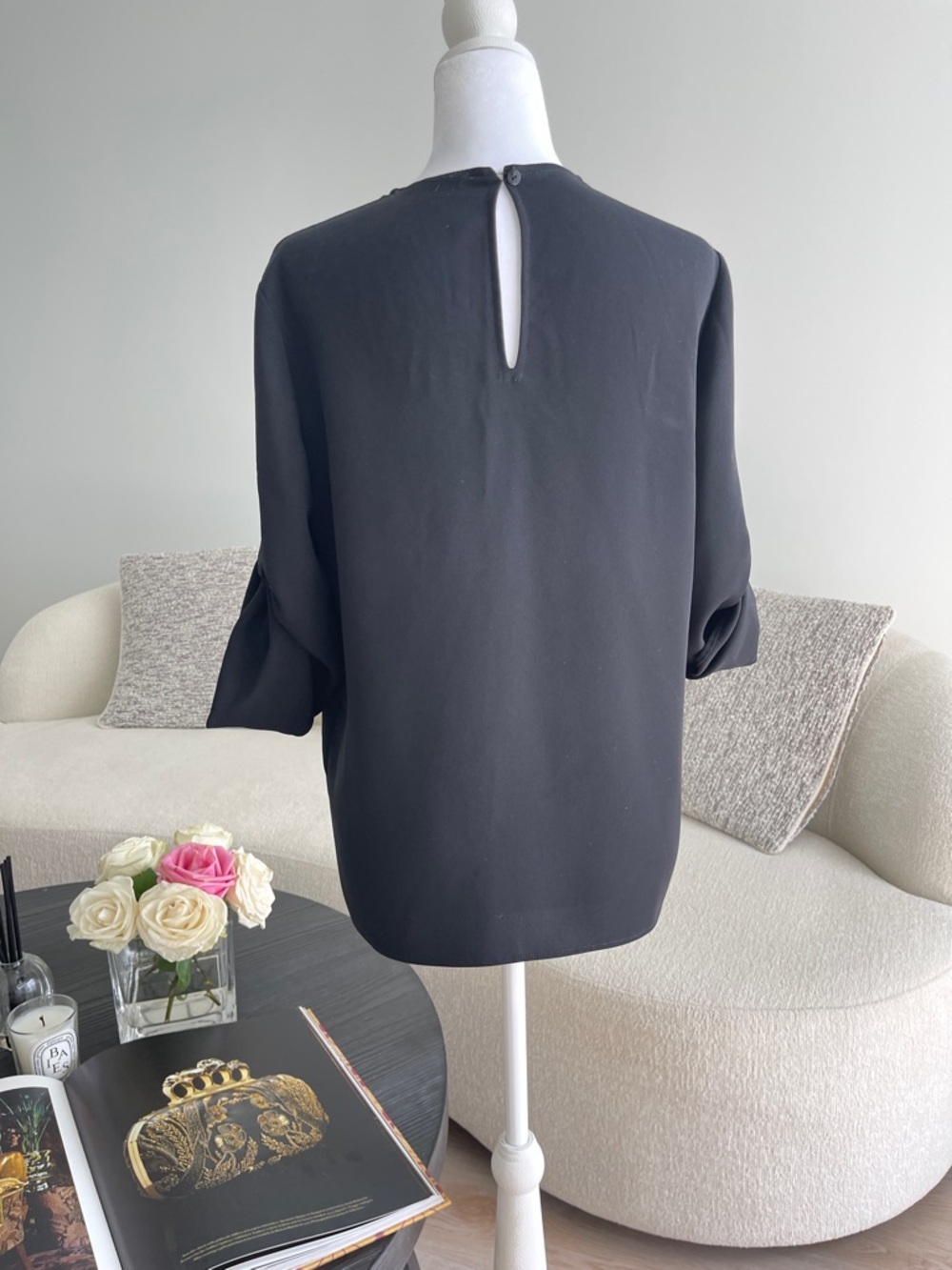 Versace Relaxed Black Blouse sz 38 $995 - Picture 12 of 16